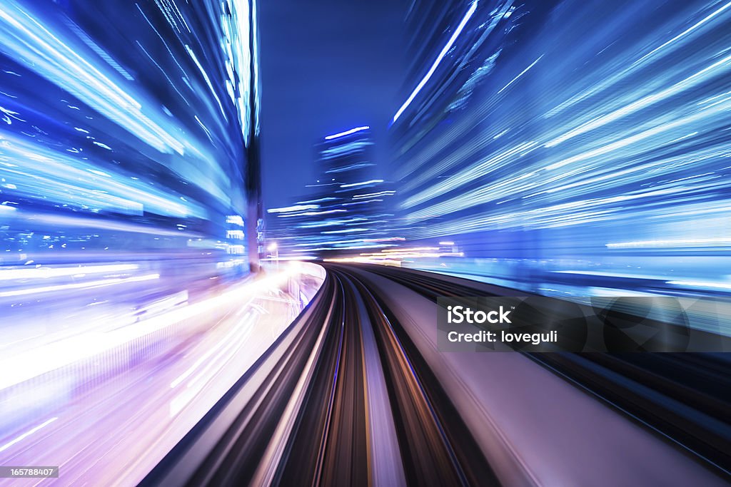 train through city Abstract Stock Photo