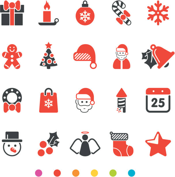 Christmas Icon Set vector art illustration