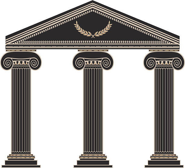 римские колонны - temple classical greek greek culture architecture stock illustrations