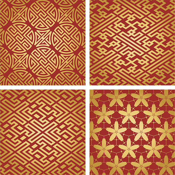 China Pattern Design vector art illustration