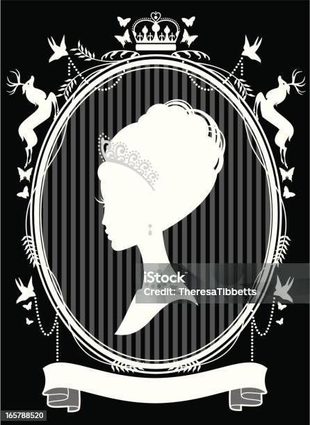 The Princess Stock Illustration - Download Image Now - Tiara, Cameo Brooch, Vector