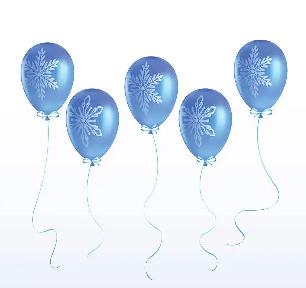 Vector illustration of Balloons with a Christmas ornament