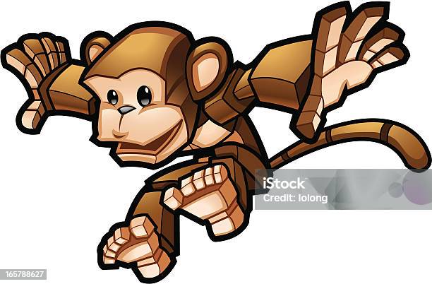 Cube Monkey Stock Vektor Art und mehr Bilder von Menschenaffe - Menschenaffe, Neuweltaffen und Hundsaffen, Affe