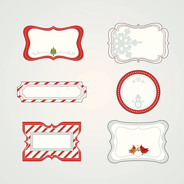 Six Pretty Christmas Gift Tags Stock Illustration - Download Image Now -  Christmas, Label, Name Tag - iStock