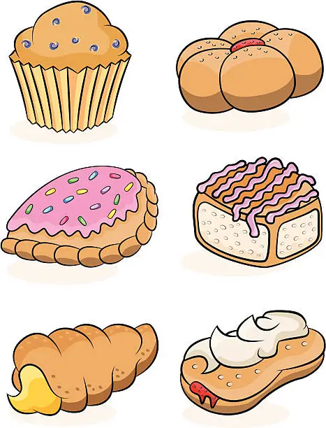 Vector illustration of Sweet Pastries