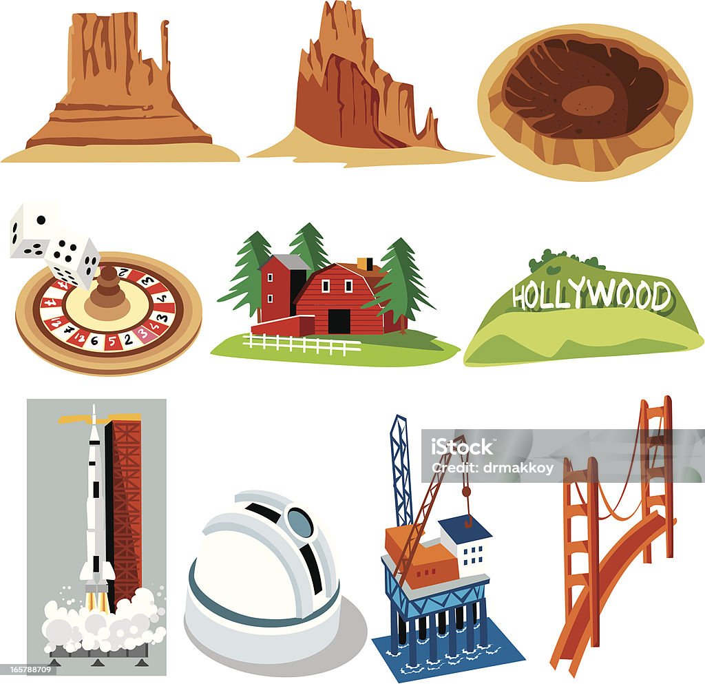 USA Symbole - Lizenzfrei Golden Gate Bridge Vektorgrafik