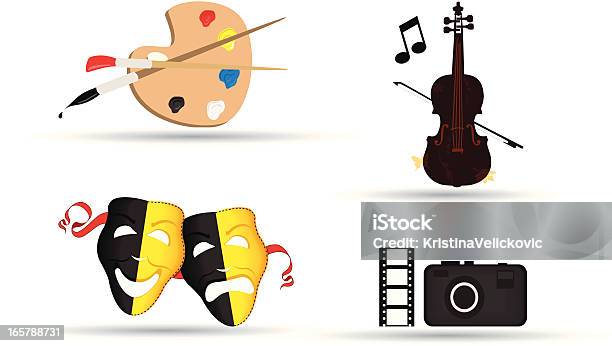Arts Icons Stock Illustration - Download Image Now - Paintbrush, Music, Dancing