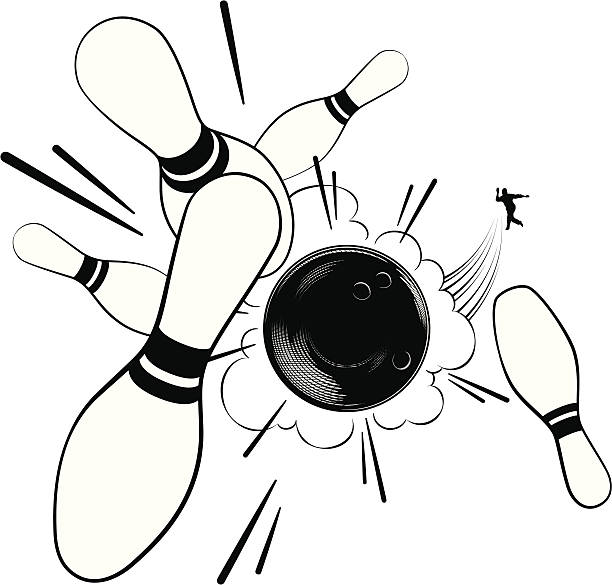 3D Bowling Clip Art vector art illustration