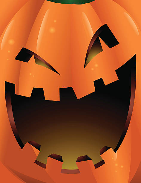 Jack O' Lantern Jack O' Lantern Face Illustration halloween pumpkin human face candlelight stock illustrations