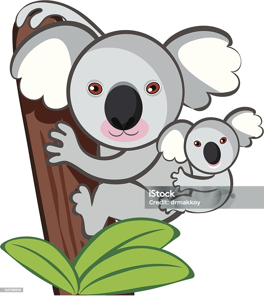 Ładny kuala - Grafika wektorowa royalty-free (Koala)