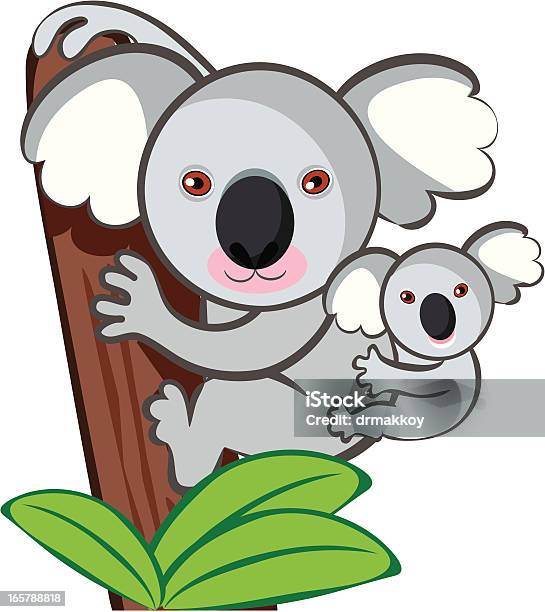 Ładny Kuala - Stockowe grafiki wektorowe i więcej obrazów Koala - Koala, Fajny, Dowcip rysunkowy