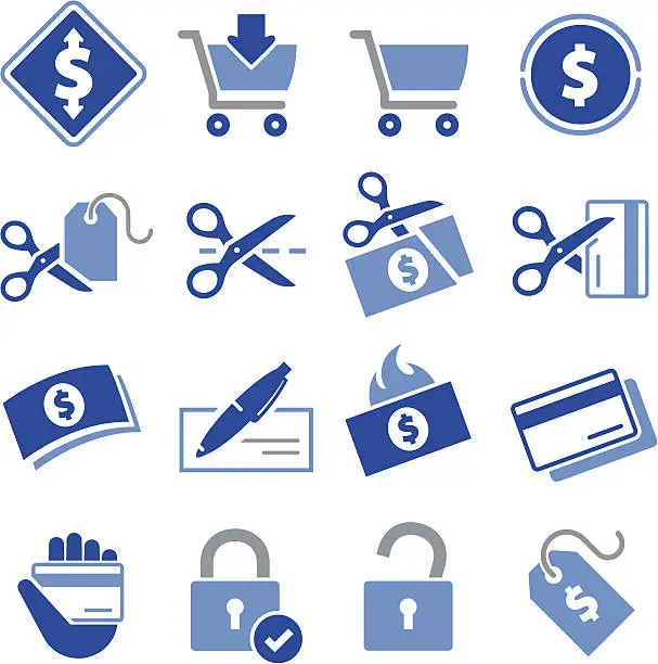 Vector illustration of Spending Icons - Pro Series