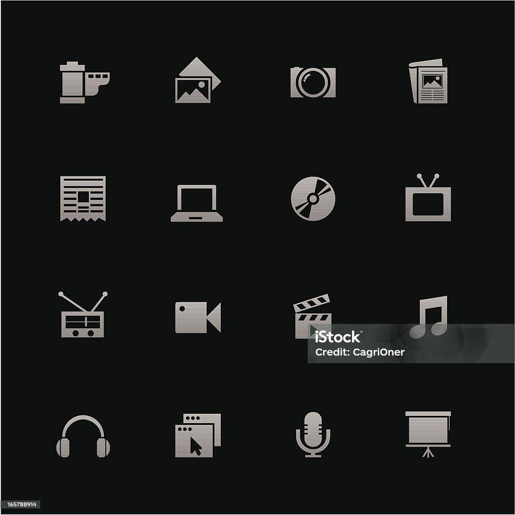 Коммуникации и мультимедийные Иконки: Серия Android - Векторная графика CD-ROM роялти-фри
