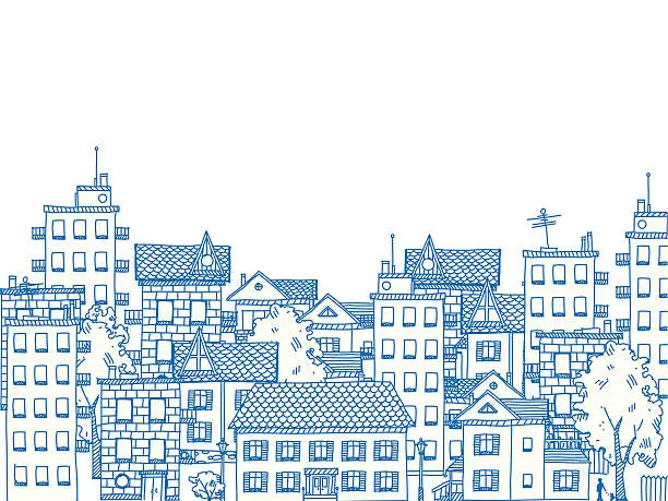 Vector illustration of City Drawing
