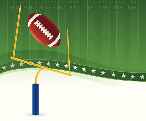 Football Background Football Background with copy space. goal post stock illustrations