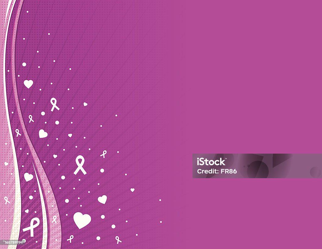 Fundo rosa de conscientização do câncer de mama - Vetor de Fita de Consciência para o Câncer de Mama royalty-free