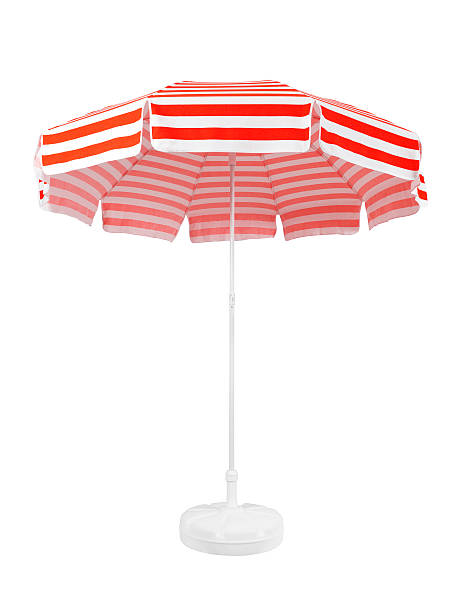 пляжный зонт (узнать больше - зонтик от солнца стоковые фото и изображения