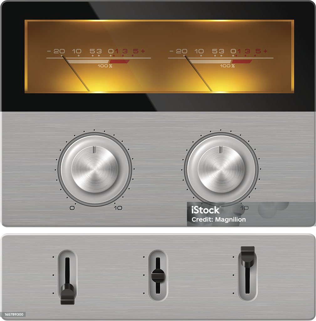 Estéreo de panel de control - arte vectorial de Ruido libre de derechos