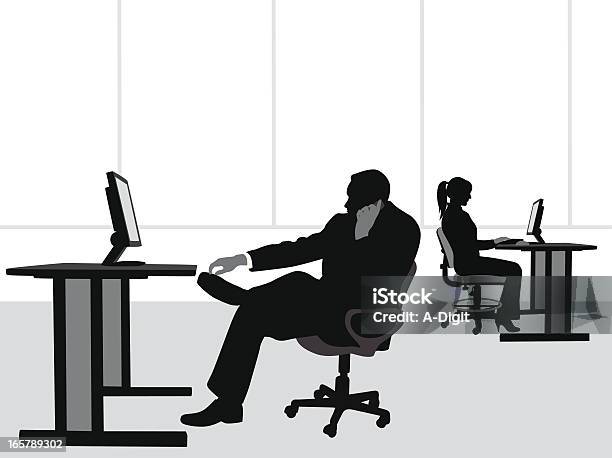 Vetores de Officecellphone e mais imagens de Escrivaninha - Escrivaninha, Homens, No telefone