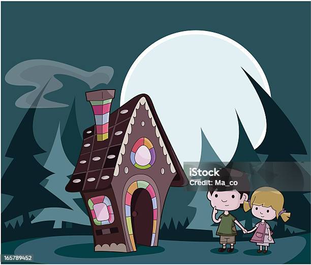 Hansel And Gretel Märchenhaften Stock Vektor Art und mehr Bilder von Hänsel und Gretel - Hänsel und Gretel, Hansel, Lebkuchenhaus