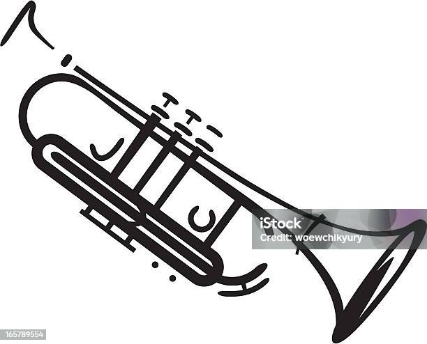 Trompette De Jazz Vecteurs libres de droits et plus d'images vectorielles de Trompette - Trompette, Jazz, Vectoriel