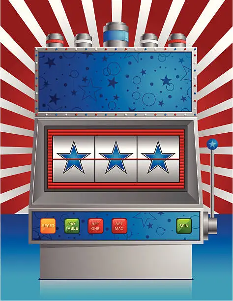 Vector illustration of American Slot Machine