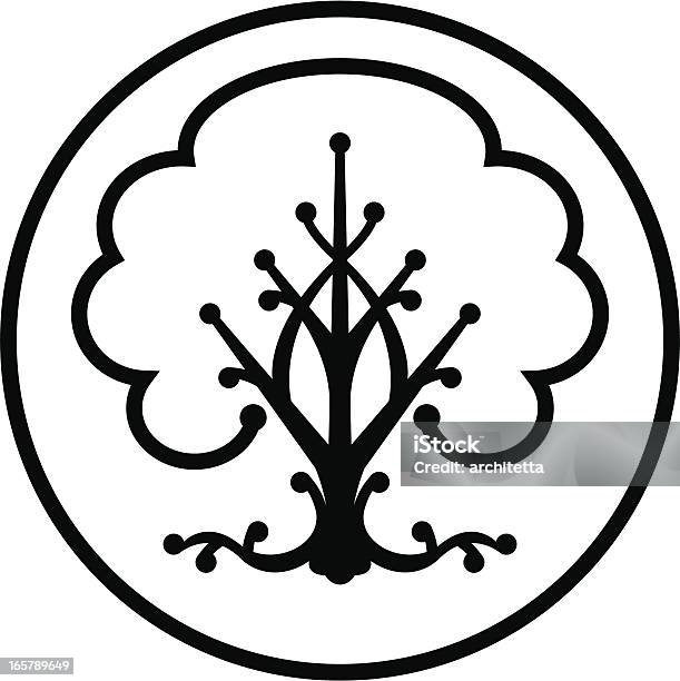 Tree Icon Stock Illustration - Download Image Now - Abstract, Black Color, Blossom