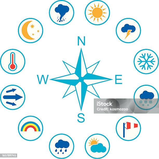Погода Icon — стоковая векторная графика и другие изображения на тему Без людей - Без людей, Белый, Буря