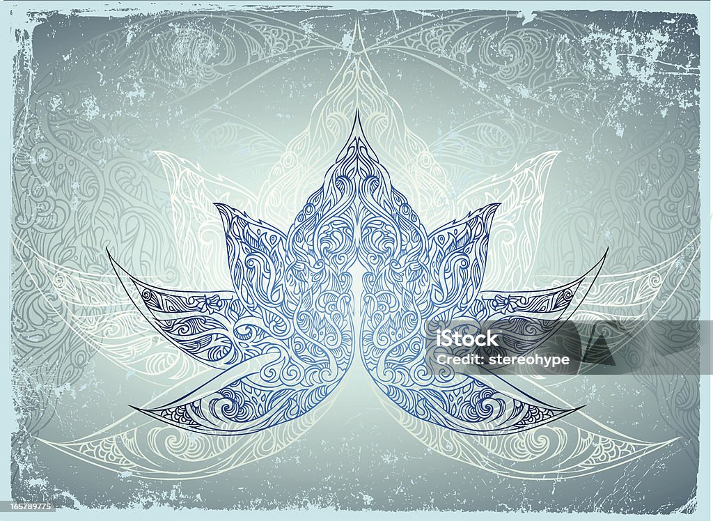 Glühend lotus " - Lizenzfrei Federzeichnung Vektorgrafik