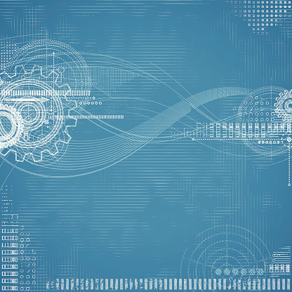 Abstract grunge technical drawing.File is layered and global colors used.Hi res jpeg and Illustrator 10 file with whole shapes included.More works like this linked below.