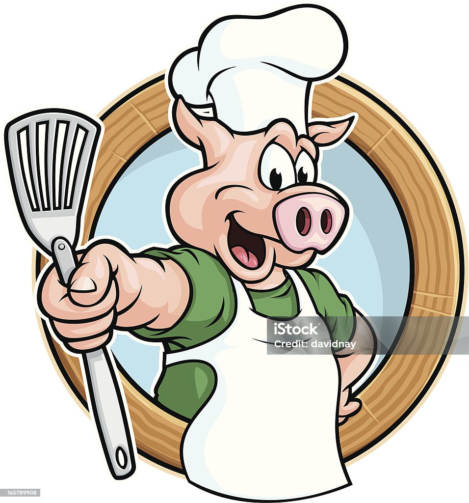 Schwein-Chef - Lizenzfrei Kochberuf Vektorgrafik