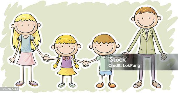 Mum Daughter Son And Dad Stock Illustration - Download Image Now - Family, Humor, T-Shirt