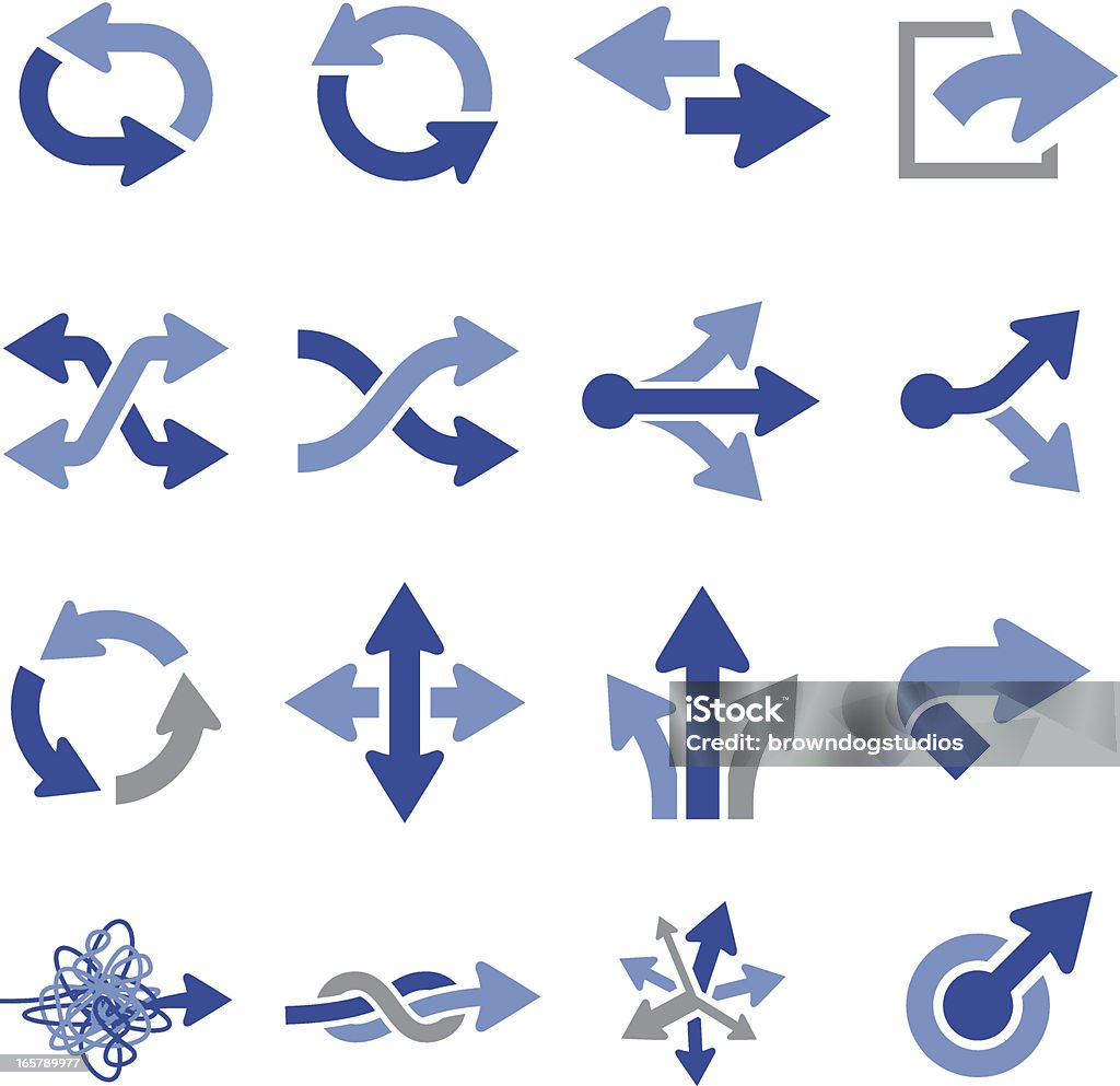 Vector illustration of arrow icons Arrows and pointers. Professional icons for your print project or Web site. See more in this series. Icon Symbol stock vector