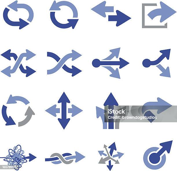 Vector Illustration Of Arrow Icons Stock Illustration - Download Image Now - Icon Symbol, Exchanging, Separation