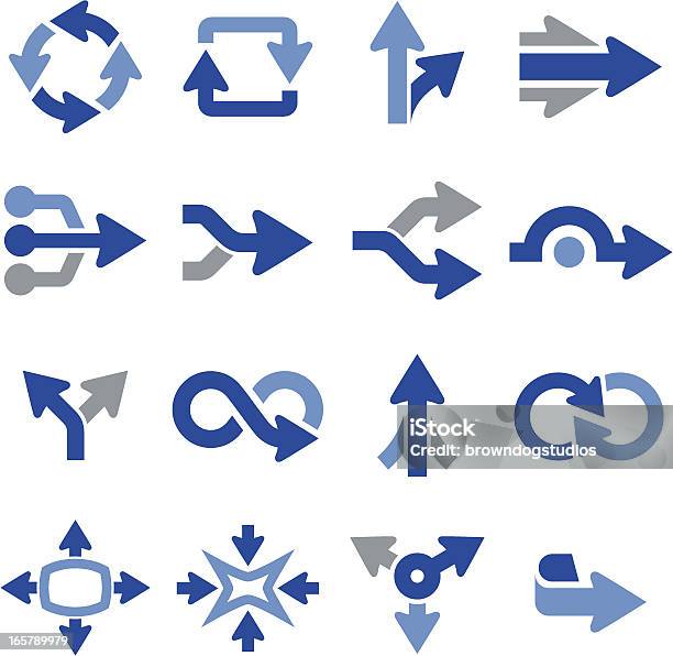 Vetores de Com Ícones De Dois Pro Series e mais imagens de Sinal de Seta - Sinal de Seta, Sinal de Trânsito Chevron, Infinito