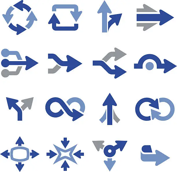 Vector illustration of Arrow Icons Two - Pro Series