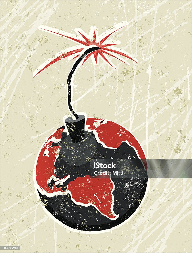 Terra Time Bomb - arte vettoriale royalty-free di Terrorismo