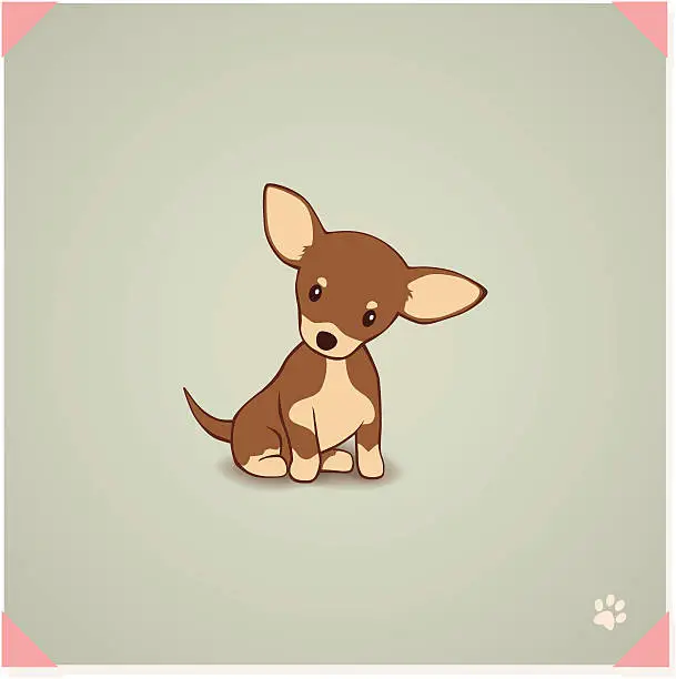 Vector illustration of Chihuahua Puppy
