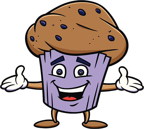 ilustrações, clipart, desenhos animados e ícones de muffin de mirtilo - muffin
