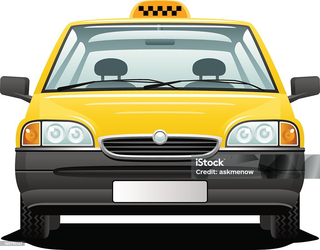 黄色のタクシー - タクシーのロイヤリティフリーベクトルアート