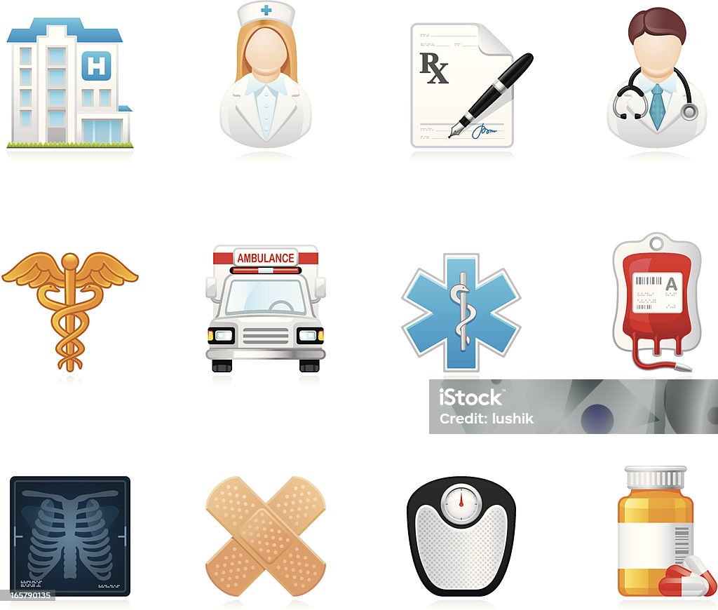 Hola ícones-Medicina - Royalty-free Ambulância arte vetorial