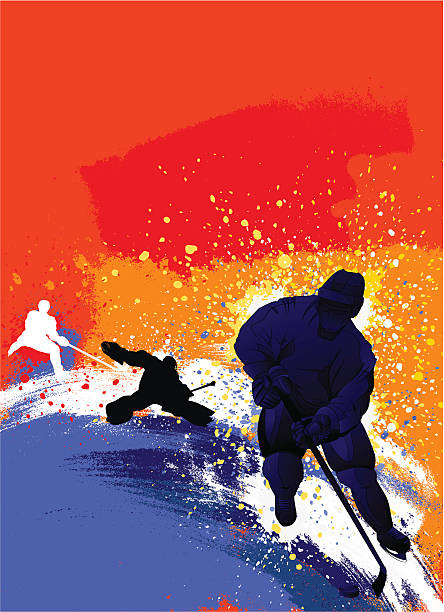 istock An abstract digital design of hockey player silhouettes  165790138