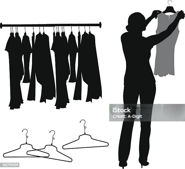 Coupe Ajustée Vecteurs libres de droits et plus d'images vectorielles de Tringle à vêtements - Tringle à vêtements, Cintre, Illustration