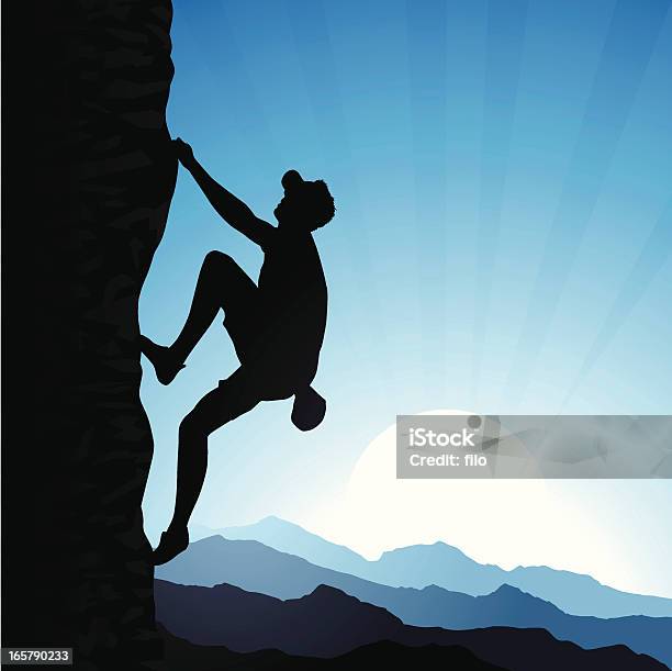 Ilustración de Rock Climber y más Vectores Libres de Derechos de Escalada - Escalada, Escalada en roca, Escalar