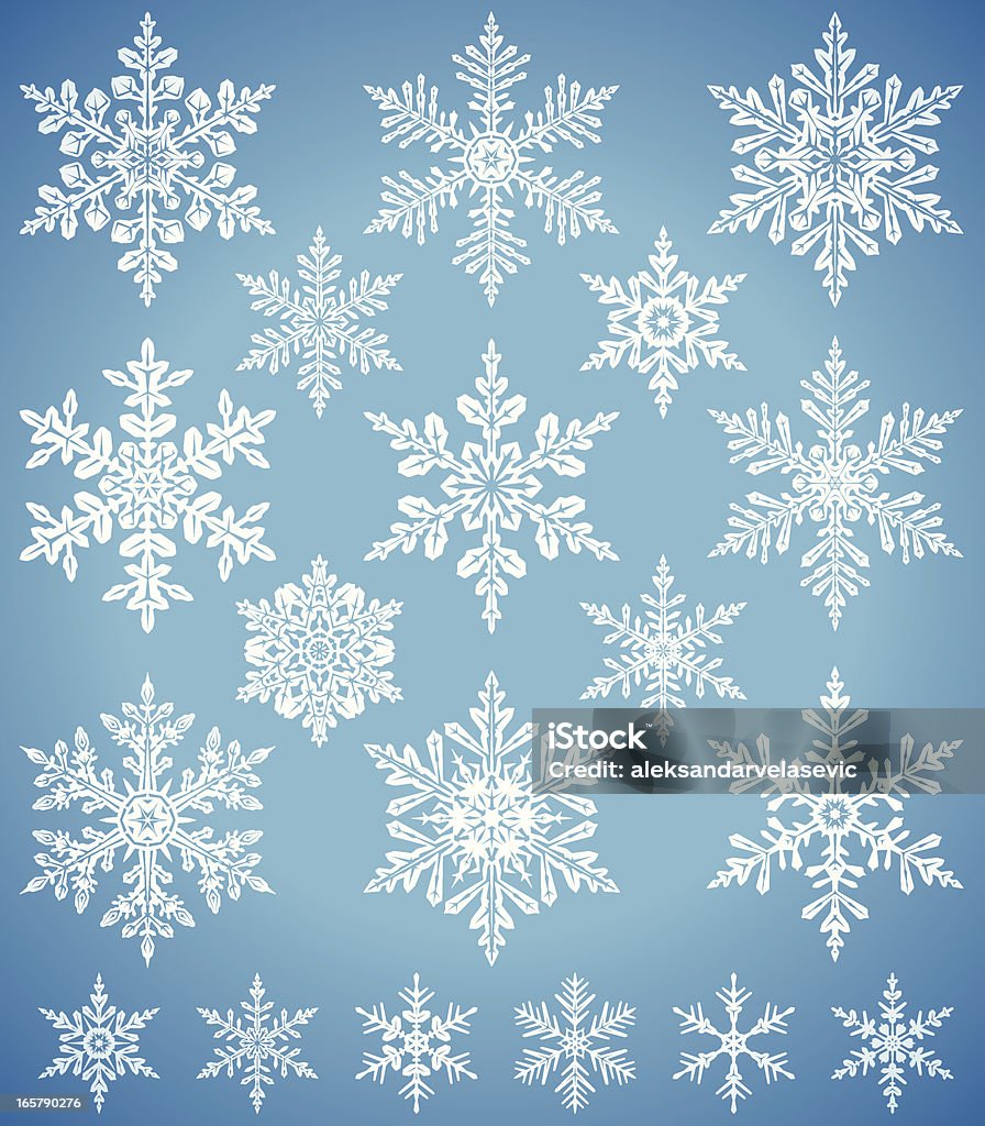 Snowflakes - arte vectorial de Copo de nieve libre de derechos