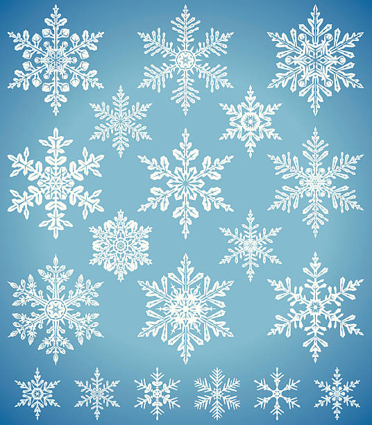 ilustraciones, imágenes clip art, dibujos animados e iconos de stock de snowflakes - intricacy snowflake pattern winter