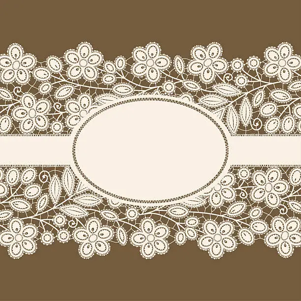 Vector illustration of Lace card.