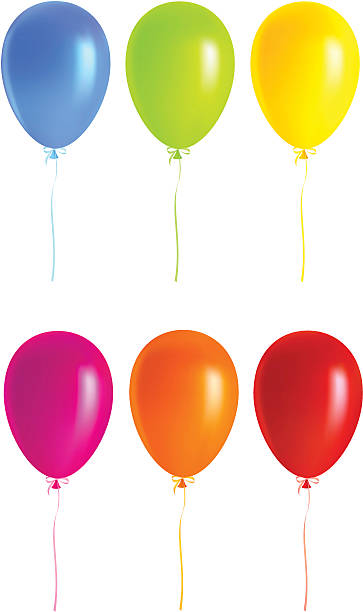 Colorful balloons vector art illustration