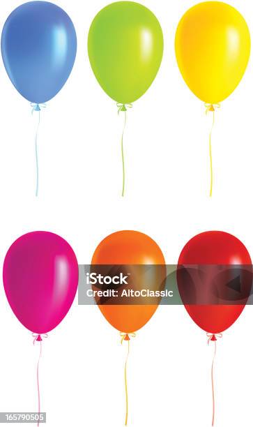 Colorful Balloons Stock Illustration - Download Image Now - Balloon, Hot Air Balloon, Blue