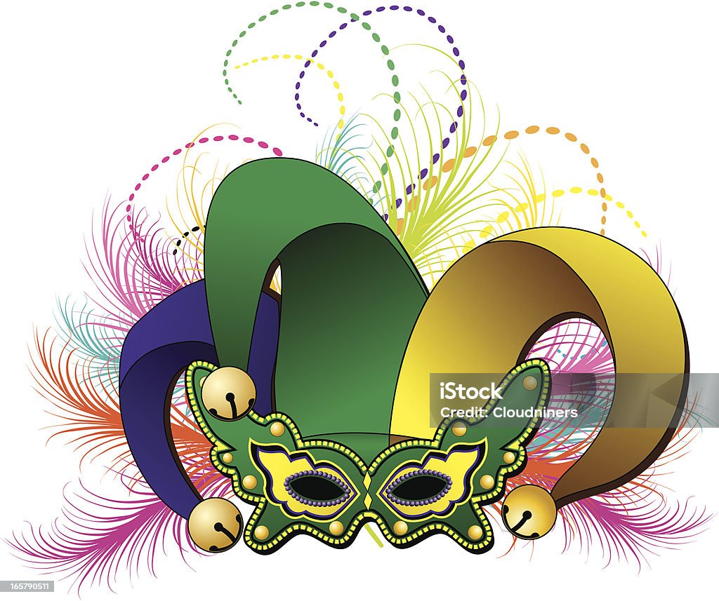 Bobo-da-corte Mardi Gras máscara - Vetor de Mardi Gras royalty-free